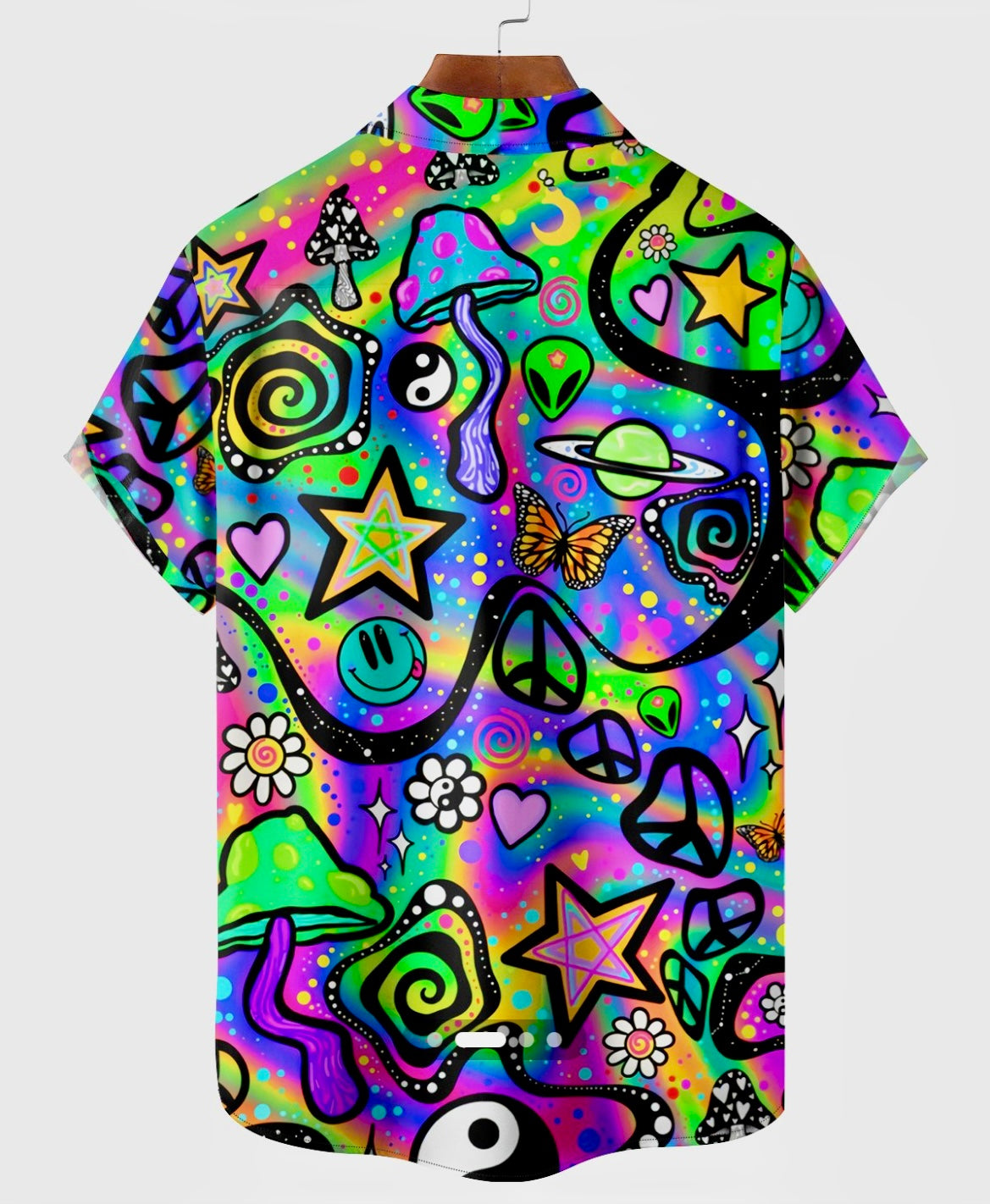 Neon Space Button Down
