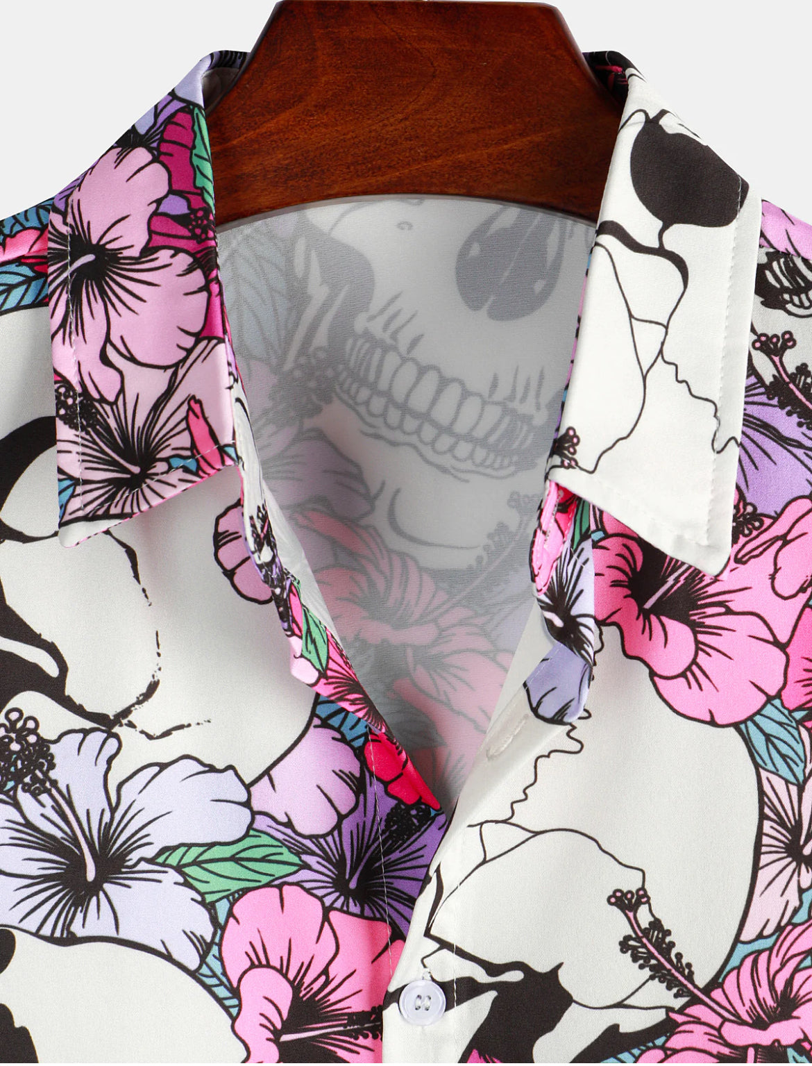 Pink Skeleton Button Down